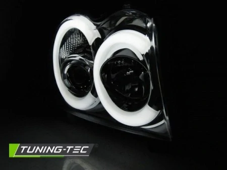 Přední světla Jeep Grand Cherokee 05-08 - chrom TUBE LIGHT