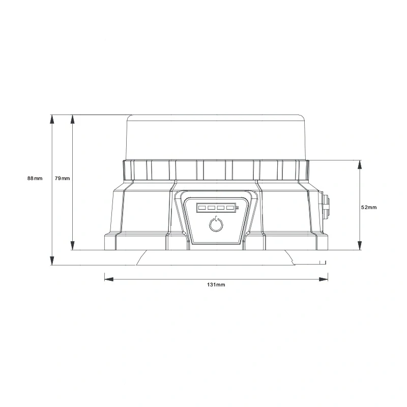 AKU LED maják, 12x3W oranžový, magnet, ECE R10, R65