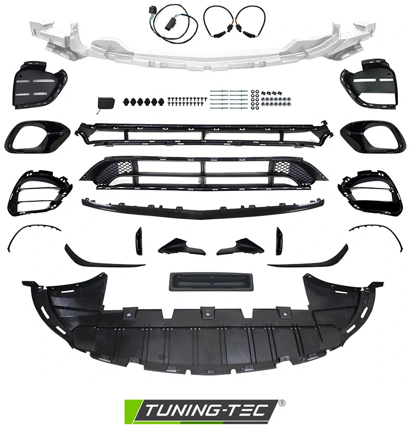 Přední nárazník SPORT BLACK STYLE PDC MERCEDES CLA W118 19-