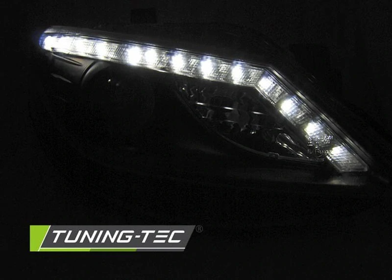 Přední světla Seat Ibiza 2008-2012, LED + LED blinkr, černé black