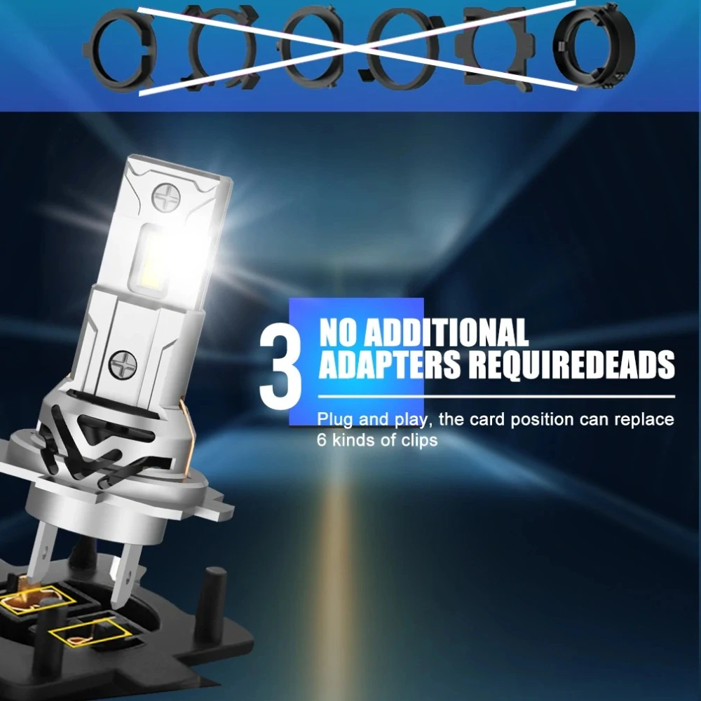 LED ŽÁROVKY H7 bílá, 9-18V, 4000LM