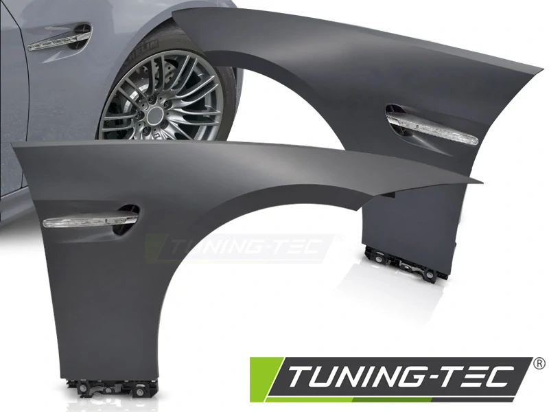 Přední blatníky BMW E92, E93, 2006-2013, SPORTOVNÍ STYL s LED blinkry, sada L+P