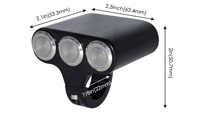 Spínače světel/predátorů/zvukových systémů na motocykl