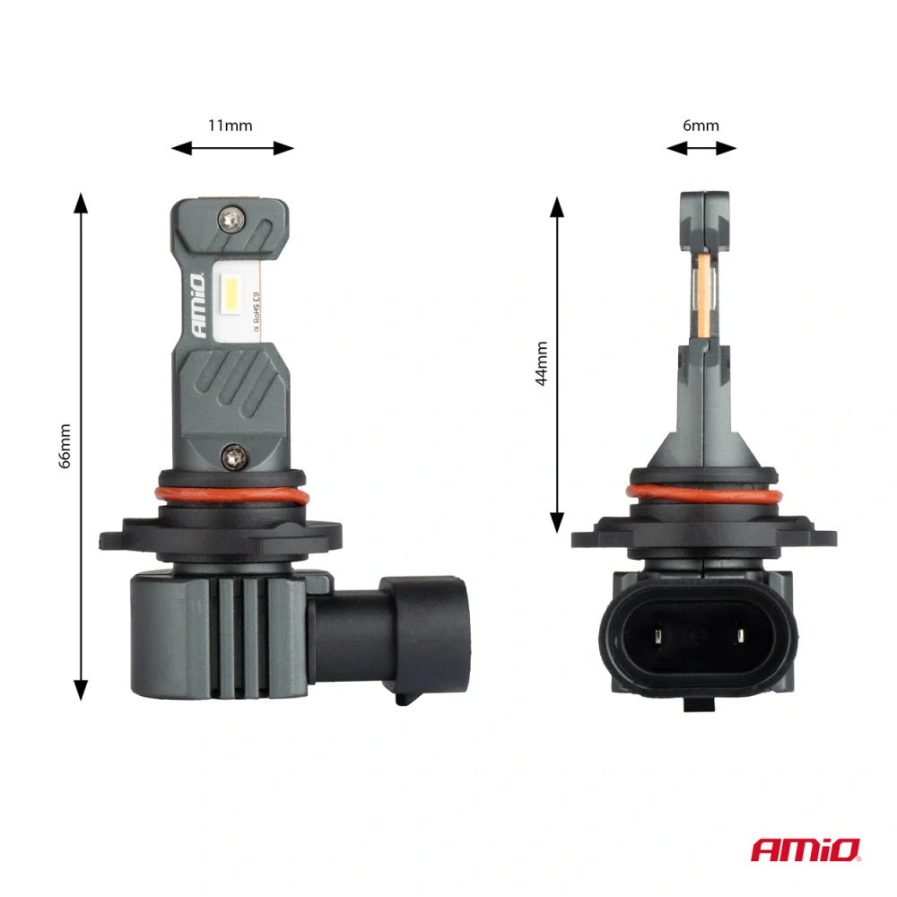 LED žárovky hlavního svícení Hybrid série HB3 HIR1 H10 6000K Canbus 60W AMIO