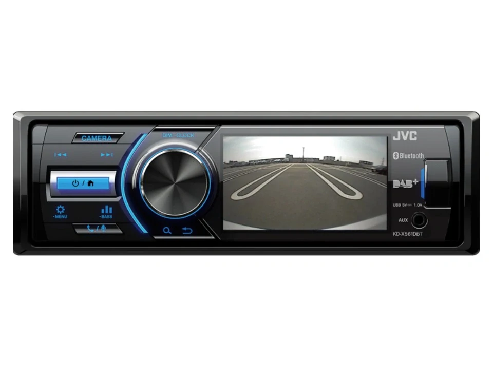 JVC 1DIN DAB / FM autorádio/3" displej/USB/AUX/Bluetooth/vstup pro park.kameru