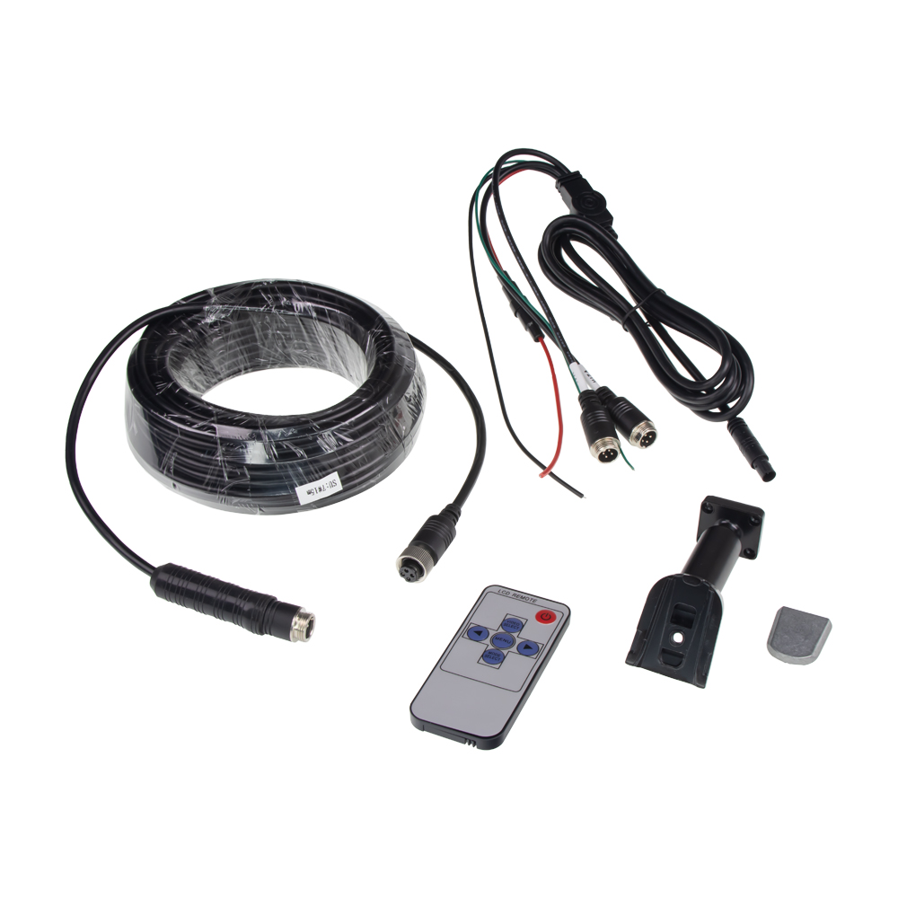 AHD kamerový set monitoru 7" na držák zrcátka se 2 x 4PIN + kamera + 15m kabel