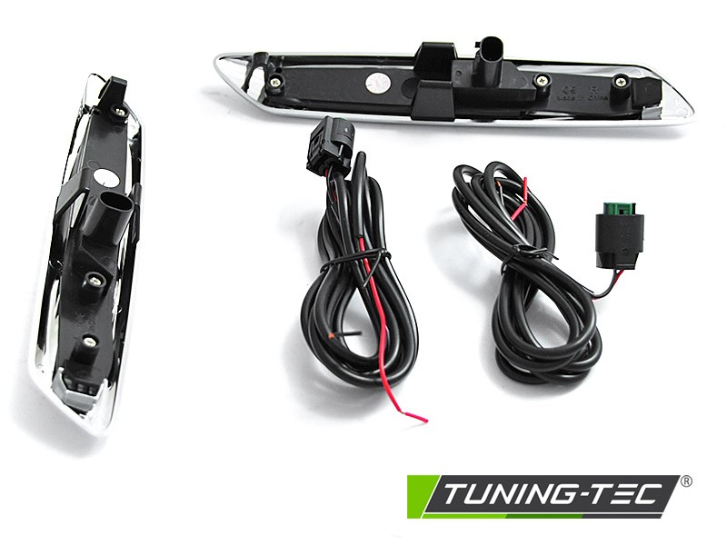 Boční LED dynamické blinkry BMW F10, F11, 2010-2013, stříbrné, kouřové, SEQ
