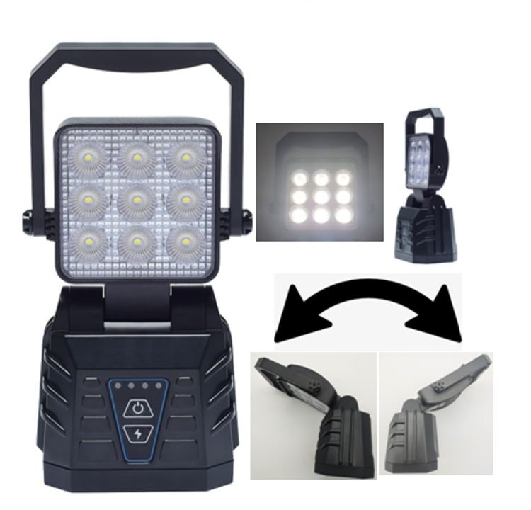 AKU LED světlo s magnetem, 9 x LED