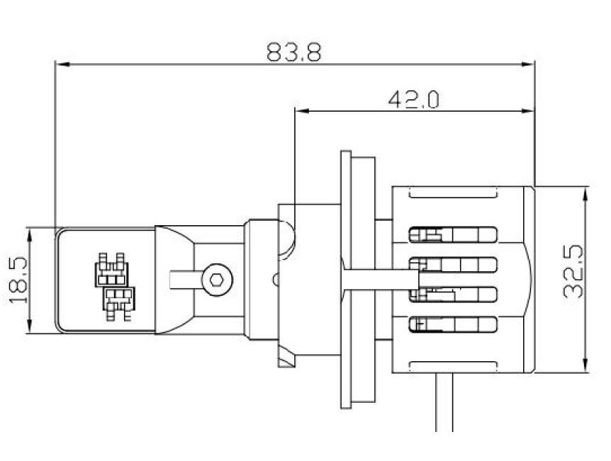 V22 TST LED žárovka H13 bílá, 12/24V, 6000LM