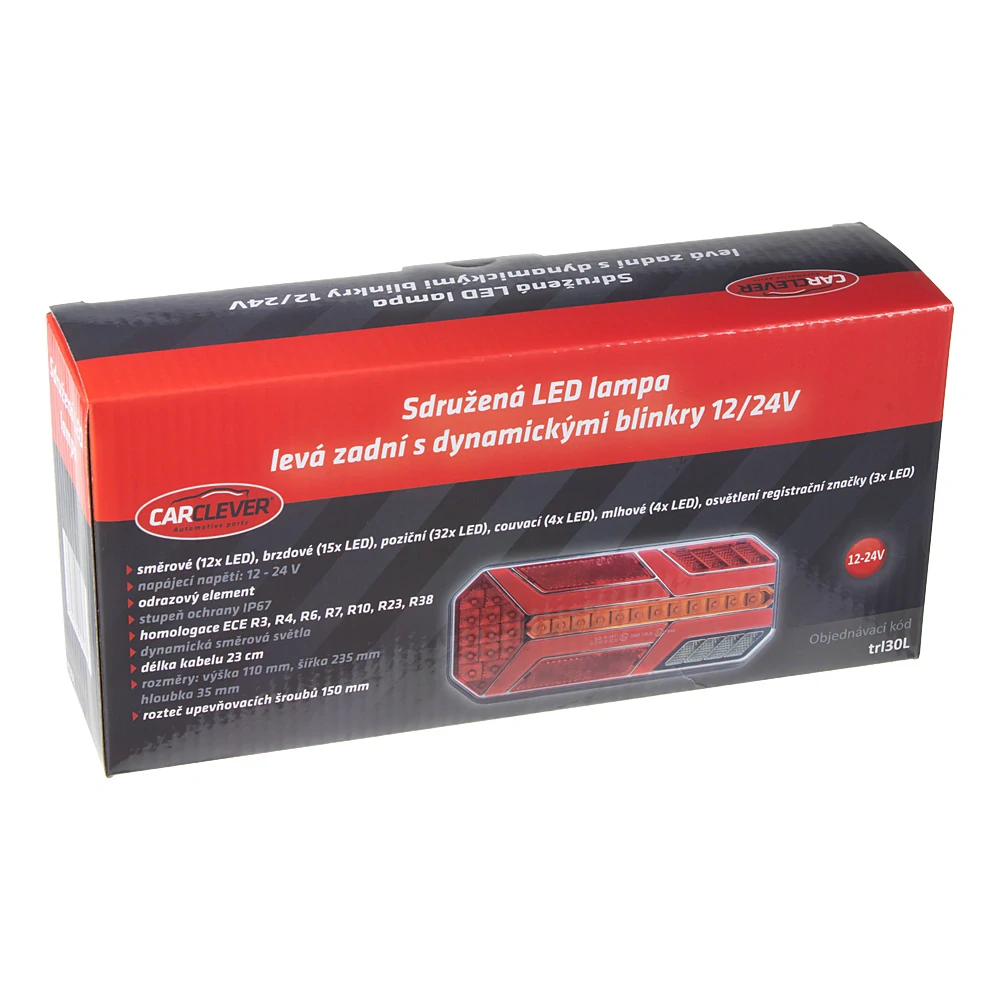 Sdružená LED lampa levá zadní s dynamickými blinkry 12/24V