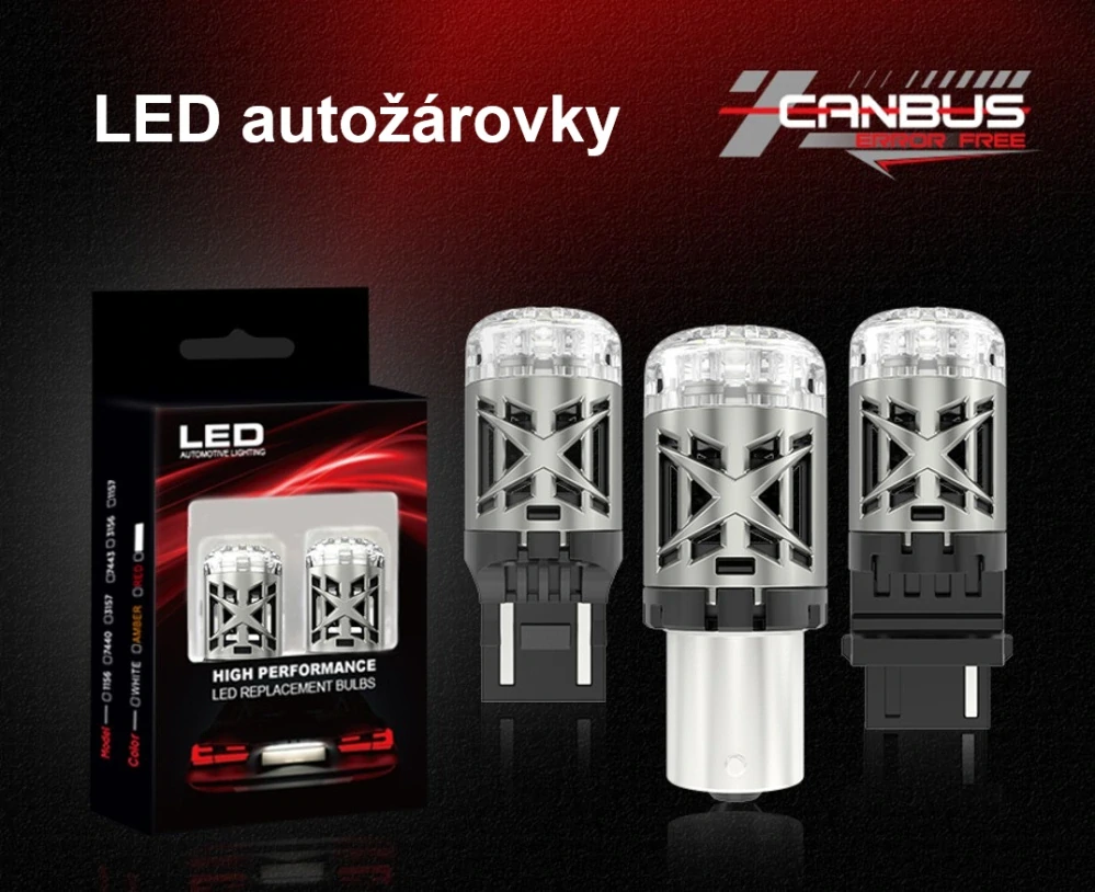 LED BA15S bílá, 12V, 23W CAN-BUS, 360°