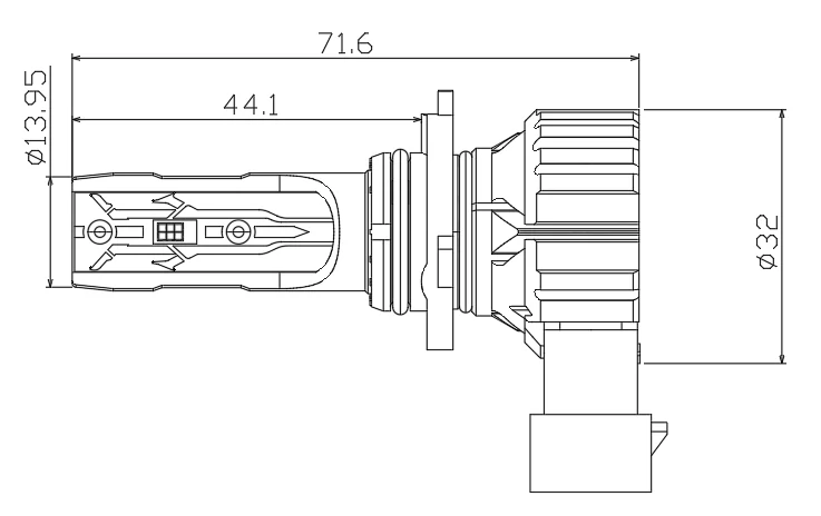 LED H10 bílá, 9-18V, 4000LM