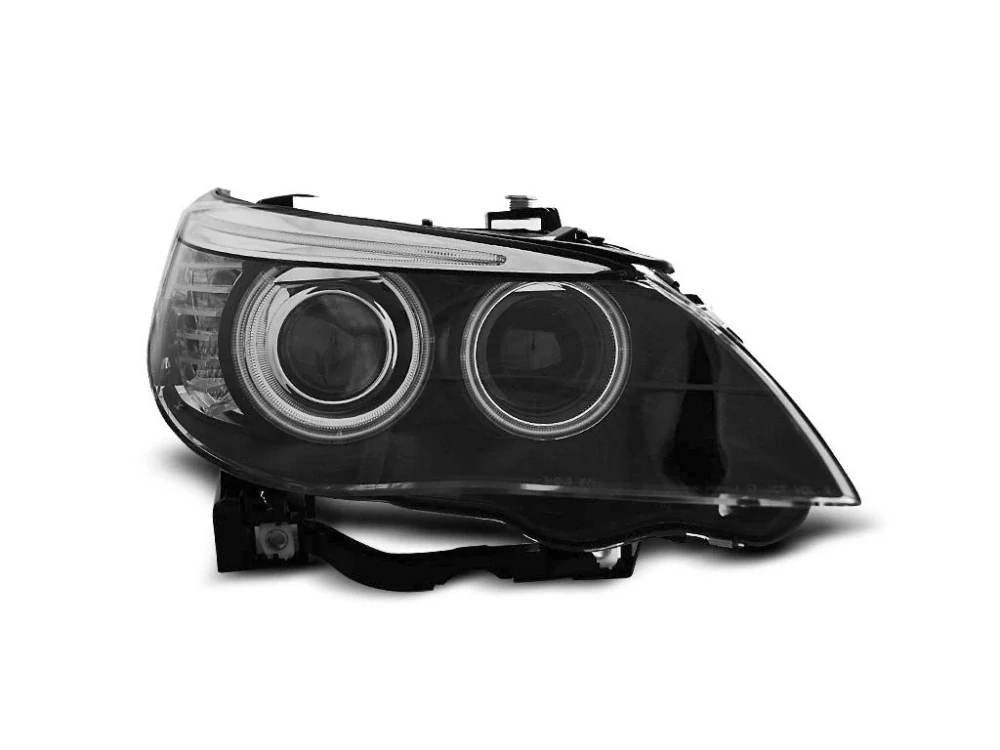 Přední světla BMW E60, E61 2005-2007 CCFL, XENON D1S, černé black