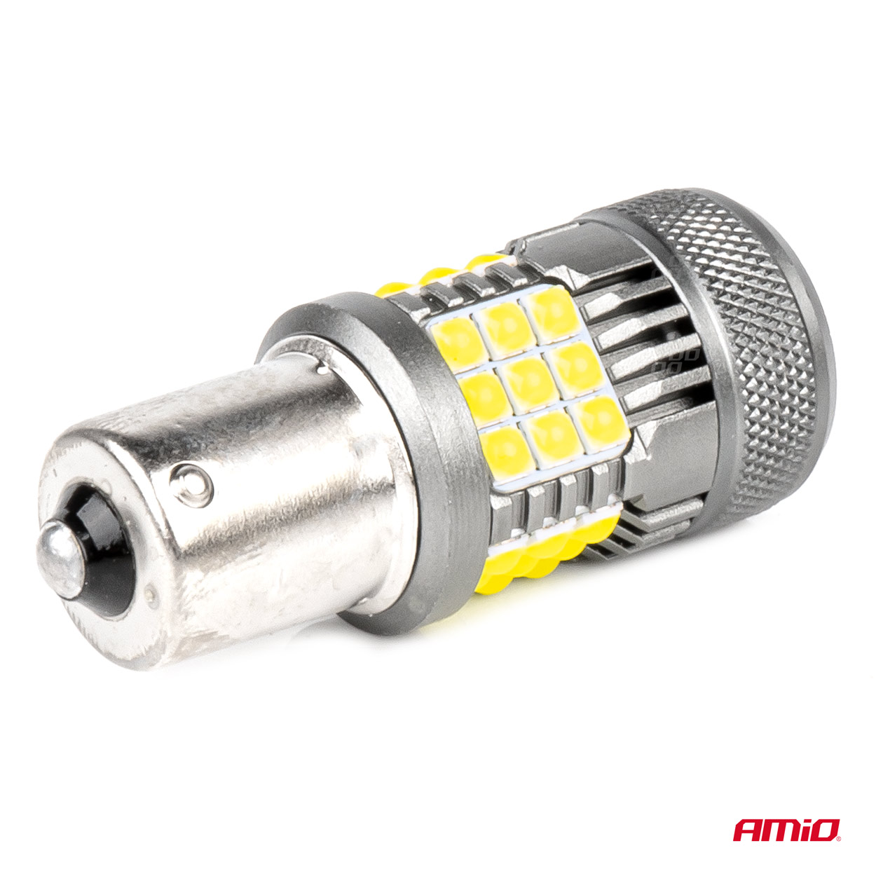LED žárovky BA15S P21W CAN-BUS, 36 SMD LED, bílé, aktivní chladič, 2 ks | AMIO