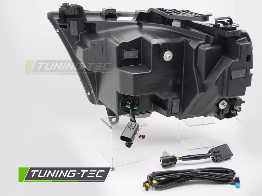 Přední světla Dodge Ram 19-22 černé LED DRL SEQ