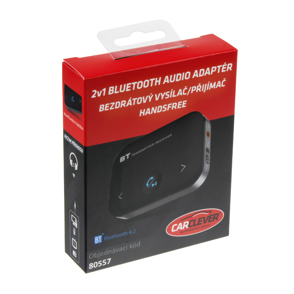 2in1 Bluetooth audio adaptér/HF/AUX výstupem/vstupem