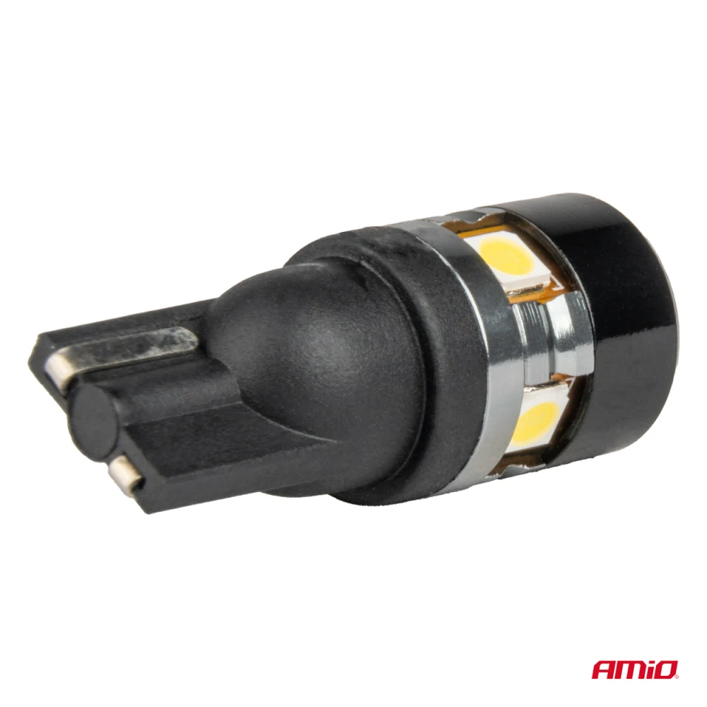 LED žárovky CANBUS T10 W5W 5SMD 3030 White 12V 24V AMiO, 2KS