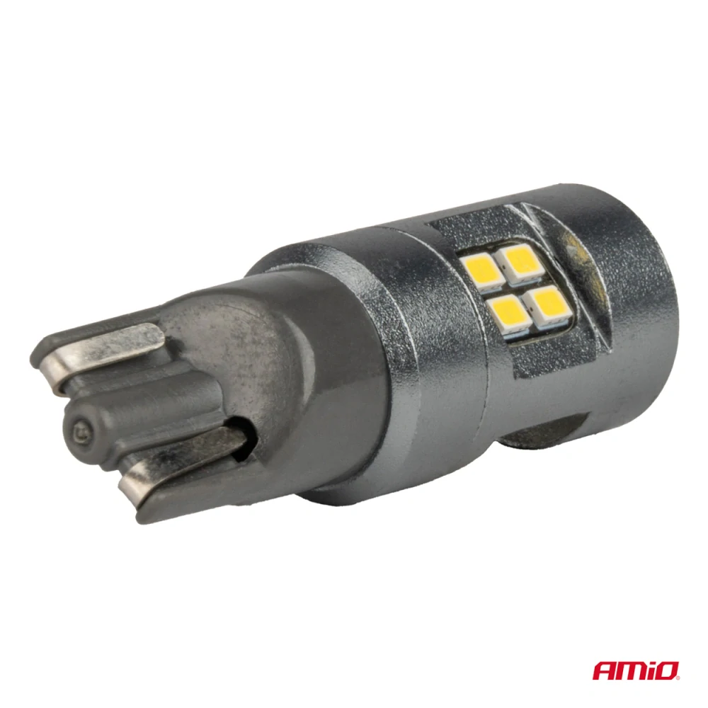 LED žárovky W5W T10 AMIO CAN-BUS 16 SMD LED, bílé 5500K, 2 ks
