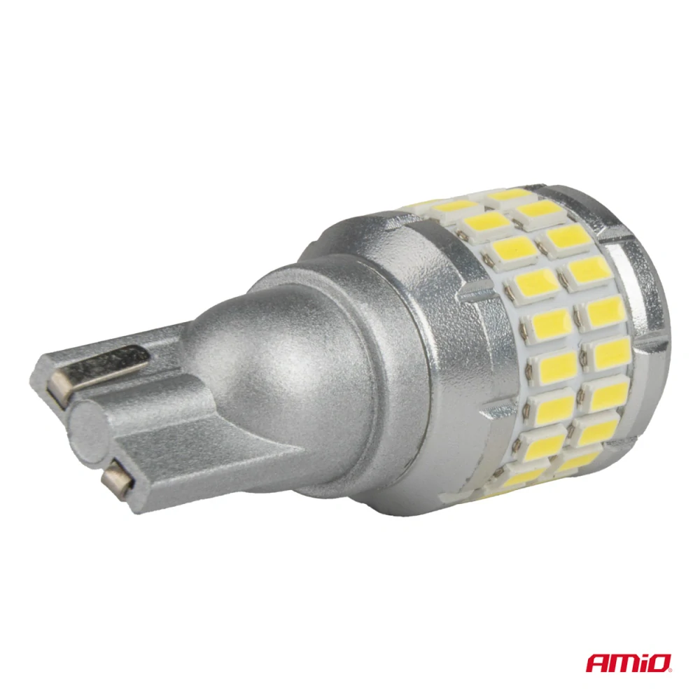 LED žárovky CANBUS T15 W16W 48SMD 4SMD bíla 12V 24V AMiO 2 ks