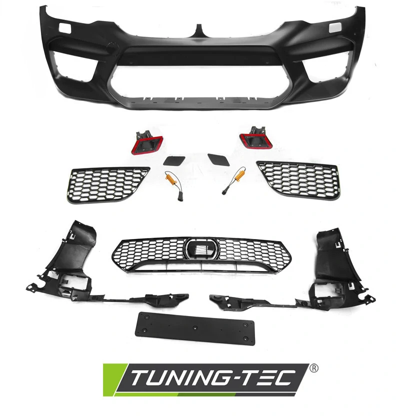 Přední nárazník BMW 5, G30, G31 2017- M5 Style bez otvorů pro PDC a mlhovky