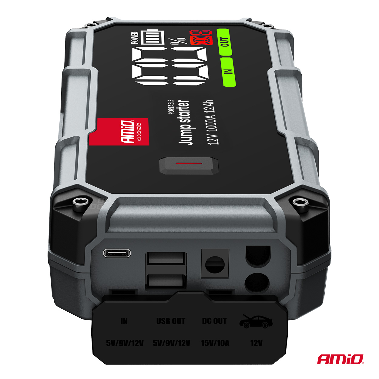 Power Banka, startovací stanice | booster 12000 mAh | 1000A USB LED | AMIO