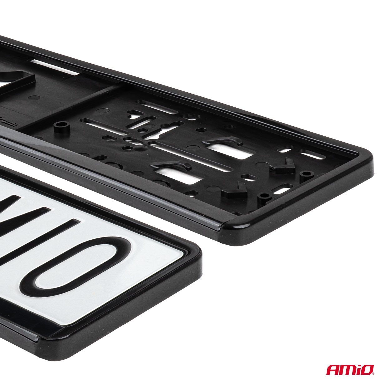 Podložka pod SPZ - ČERNÁ / L PREMIUM EU/DE AMiO