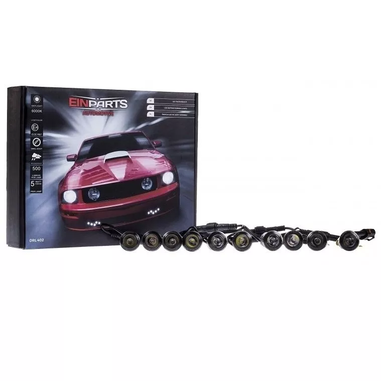 Denní svícení Einparts DRL 402 MINI SMOKE, 10 LED čoček 23 mm