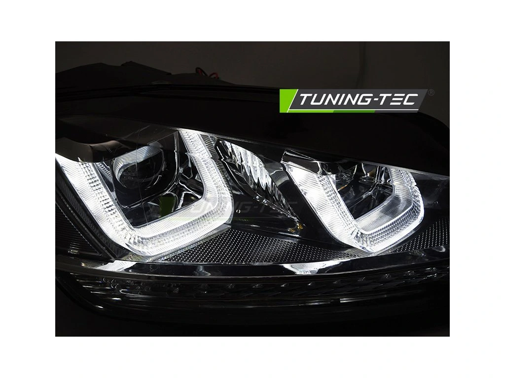 Přední světla VW Golf VII 13-17 SEQ černé s černou linkou