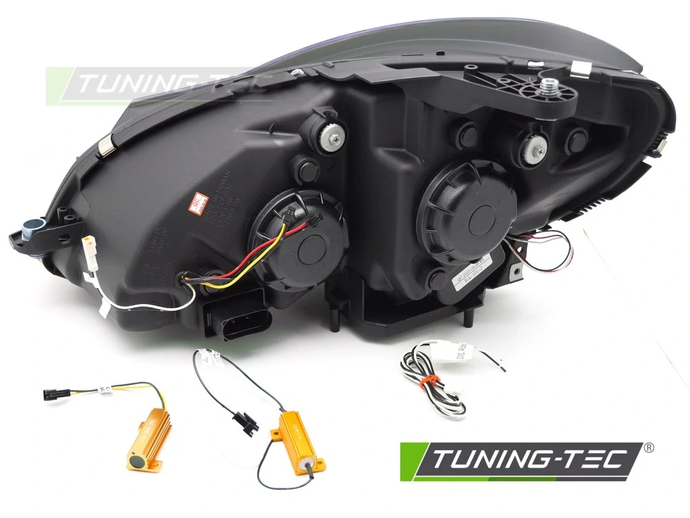 Přední světla MERCEDES W204 11-14 LED SEQ DRL černé L+P