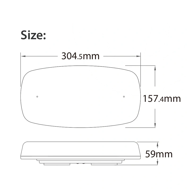 LED rampa oranžová, 20LED, magnet, 12-24V, 304mm, ECE R65 R10