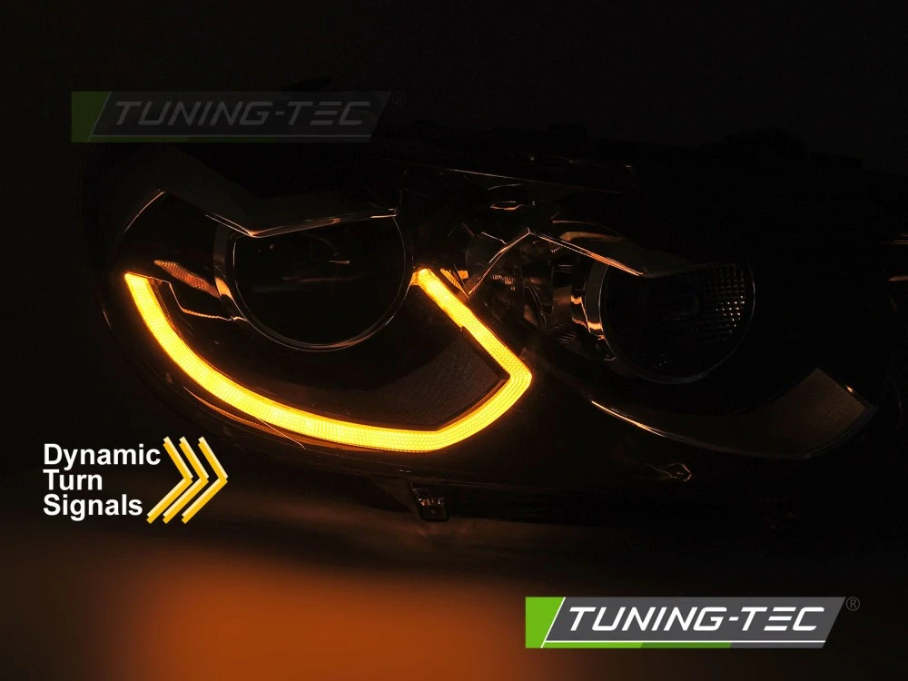 Přesní světla VW SCIROCCO III 08-14 černá LED DRL SEQ