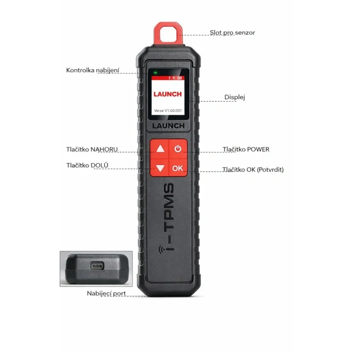 Tester / programátor TPMS senzorů 315 / 433MHz