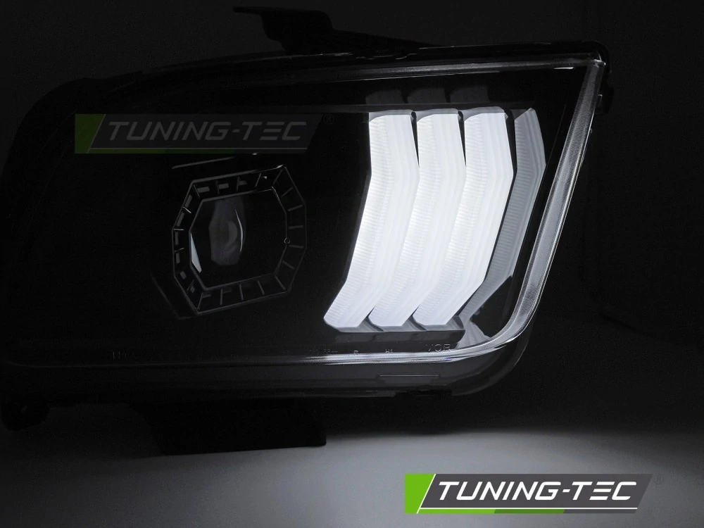 Přední světla FORD MUSTANG 2004-2009 černá TubeLight