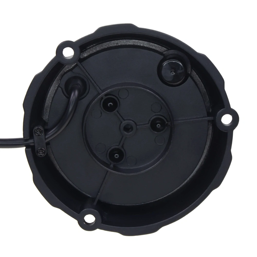 Robustní modrý LED maják, černý hliník, 48W, ECE R65