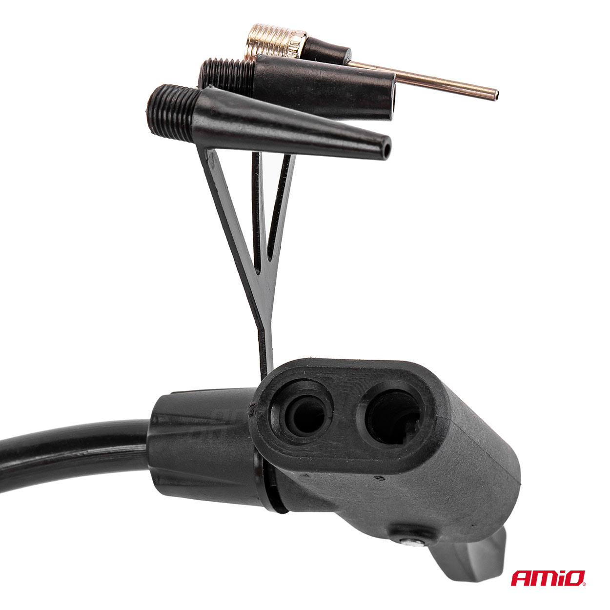 Jednopístová nožní pumpa s manometrem 11 BAR | 160 PSI, model PU06 - Amio