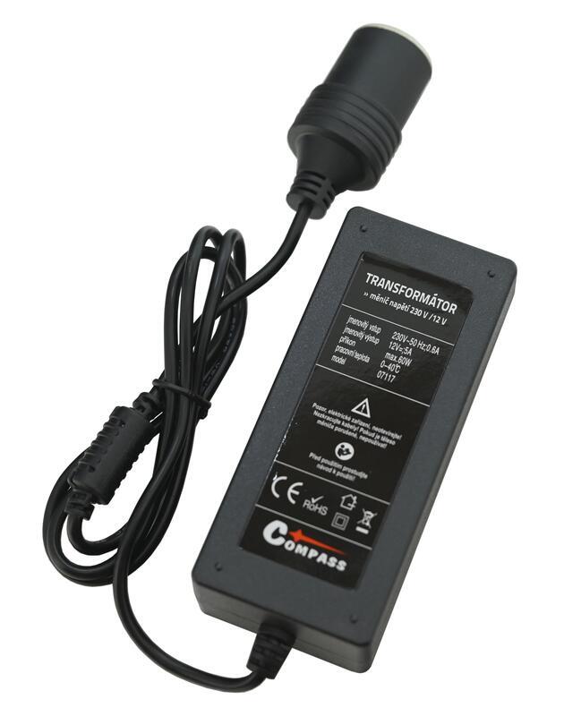 MĚNIČ NAPĚTÍ 220V NA 12V 5A COMPASS 