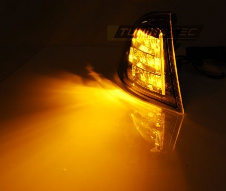 PŘEDNÍ BLINKRY BMW E46 SEDAN, TOURING, 1998-2001, LED ČERNÉ BLACK