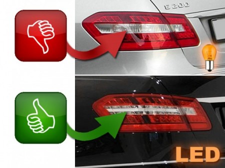 Světla zadní MERCEDES W212 E-KLASA 09-13 RED SMOKE LED