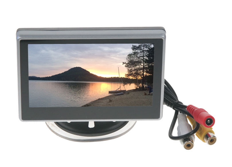 LCD monitor 5" černý na palubní desku nebo držák s přísavkou
