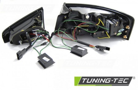 ZADNÍ SVĚTLA, SVĚTLOMETY, LAMPY AUDI A5, 2007-2011, LED BAR, ČERNÉ BLACK