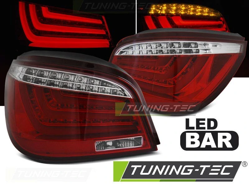 ZADNÍ SVĚTLA BMW E60 LED BAR, 2003-2007, ČERVENÉ, BÍLÉ