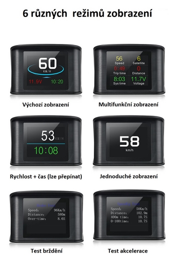 Palubní DISPLEJ 2,6" LCD, GPS