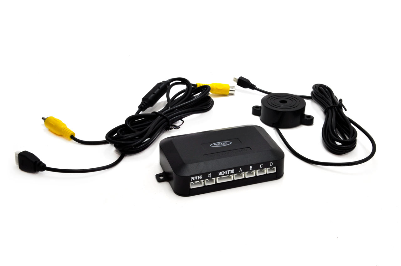 Parkovací asistent 4 černé senzory GOLD 18mm TFT 4.3 's kamerou pro noční vidění 308