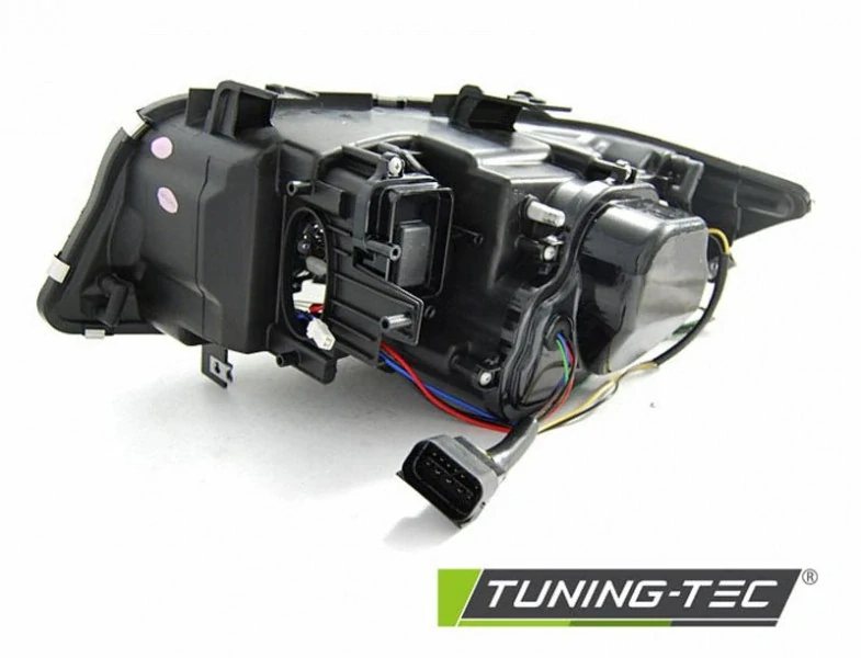Přední světla xenon D1S 3D LED angel eyes BMW E90,E91 2005-2008 černá