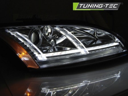 PŘEDNÍ SVĚTLA AUDI TT, 2006-2010, S LED DYNAMICKÝM BLINKREM, XENON, CHROMOVÁ