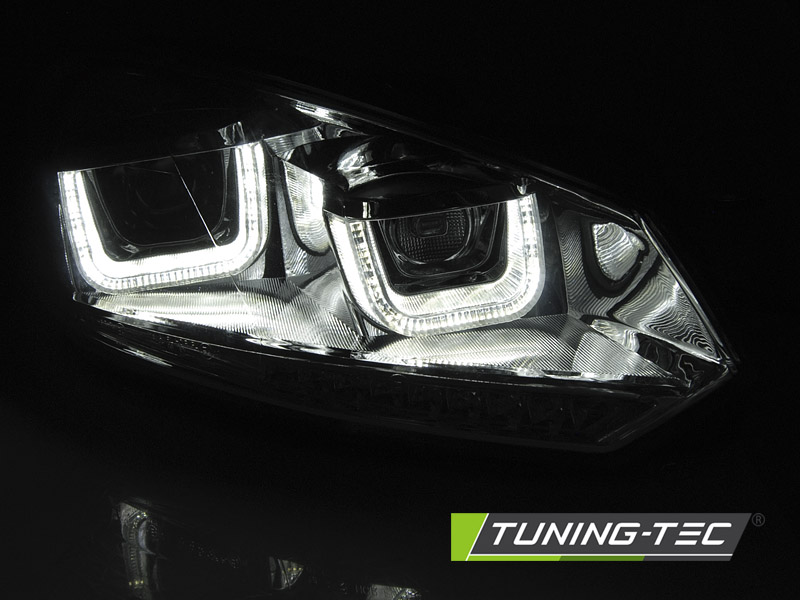 PŘEDNÍ SVĚTLA VW GOLF 6, 2008-2012, U-TYPE S LED DYNAMICKÝM BLINKREM