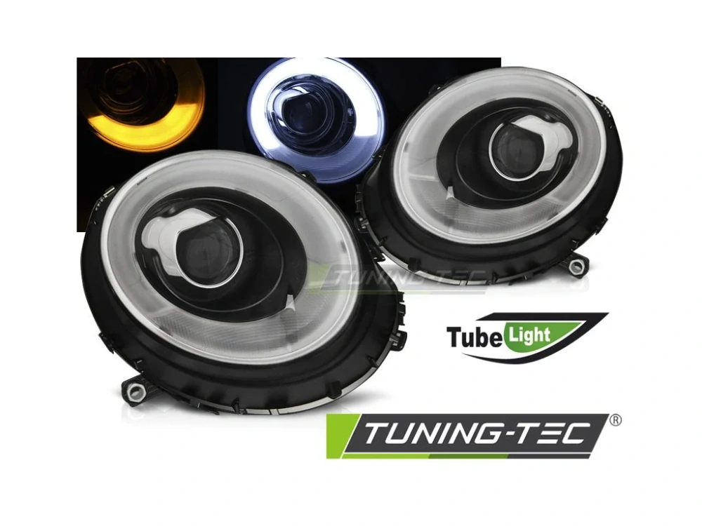 PŘEDNÍ SVĚTLA LED TUBELIGHT MINI COOPER 2006-2014 ČERNÁ