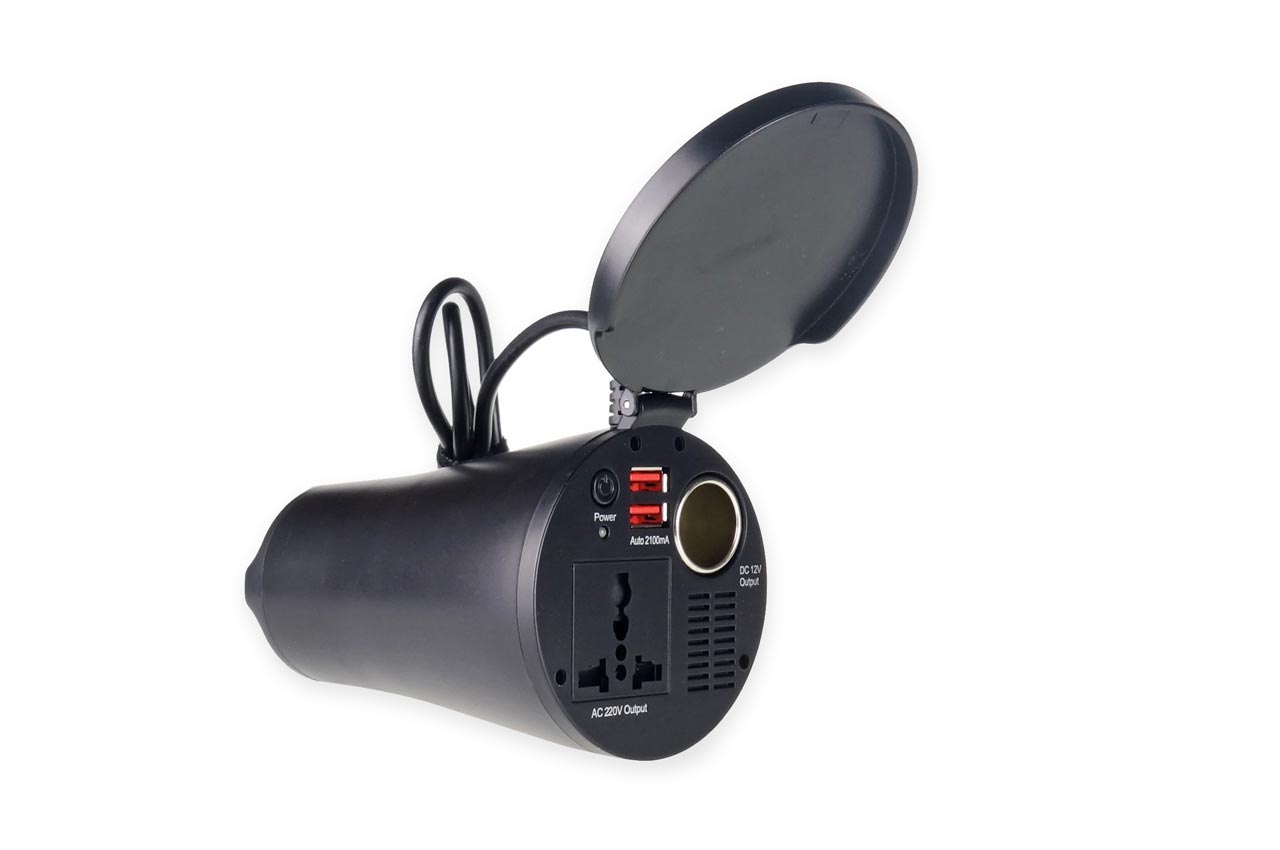 Měnič napětí z 12V > 230V, 150W | 300W s USB - Amio