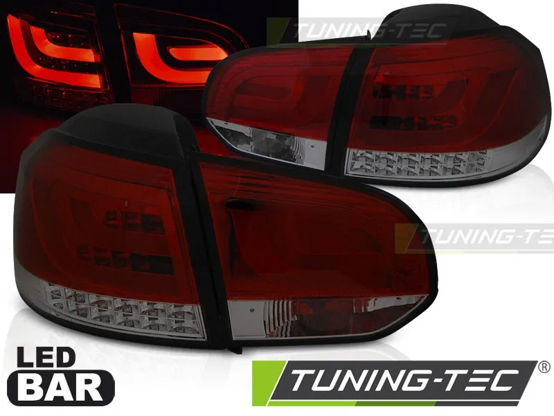 Zadní světla VW Golf VI 08- - kouřové/červené LED BAR