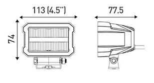 LED světlo obdélníkové s pozičním/oranž. světlem, 6x5W, ECE R10, R112